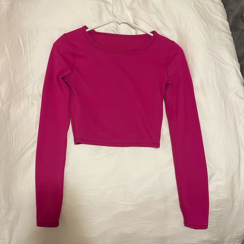 Lululemon wunder train crop long sleeve shirt